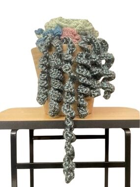 LD Yarn Creations Handcrafted Crocheted Yarn Succulent in Planter – Approx 6”